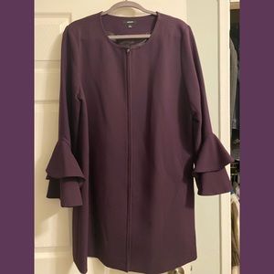 Beautiful Plum, bell sleeve long blazer